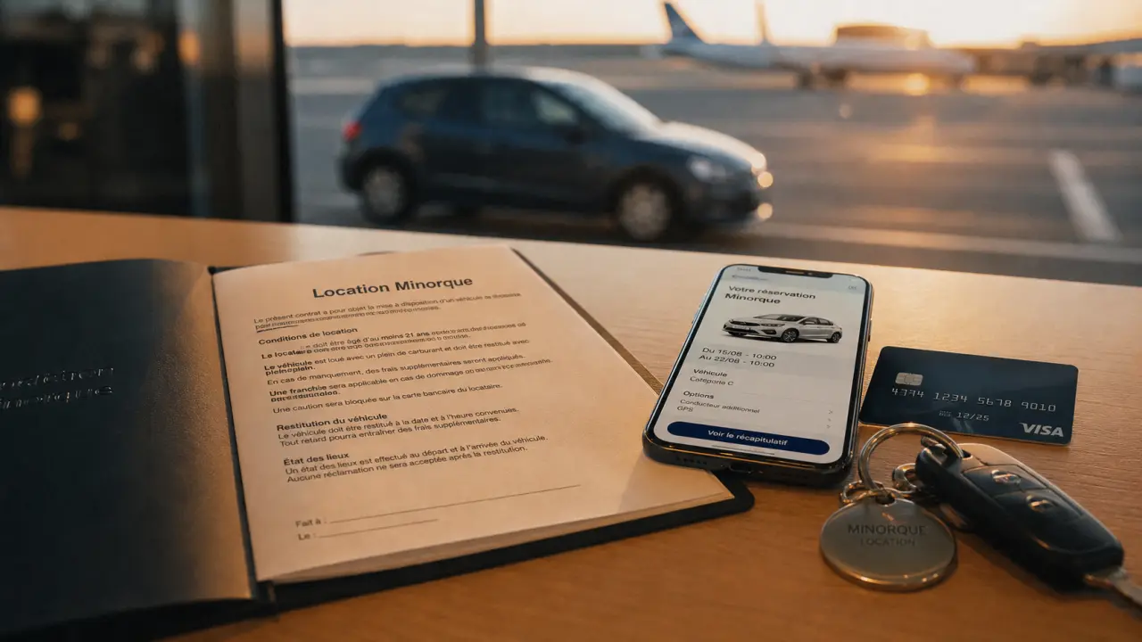 Louer une voiture à Minorque : contrat de location avec franchise et caution