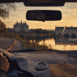 Ruta castillos del loira : châteaux du Val de Loire depuis une voiture