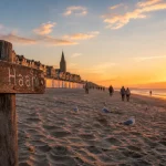 Les plus beaux villages de la côte belge : De Haan, Wenduine ou Oostduinkerke, digue et cabines de plage.