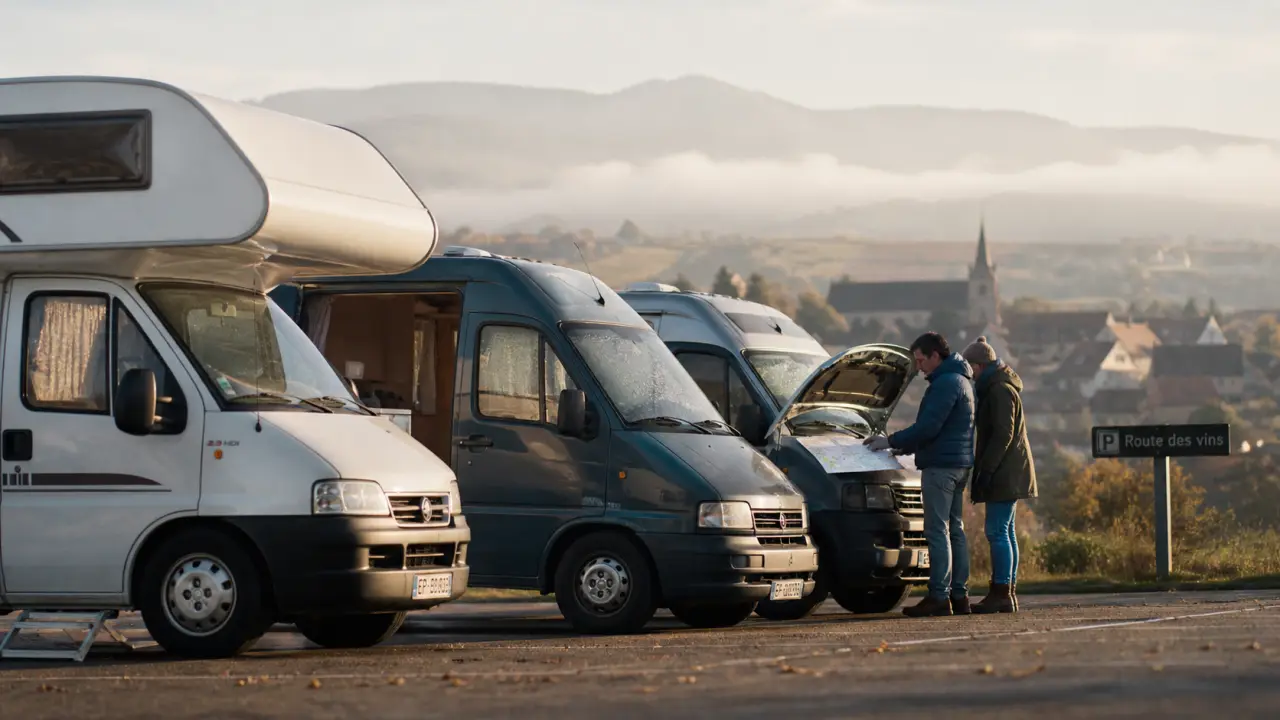 Location camping car Colmar : stationnement et prix, camping-car sur parking
