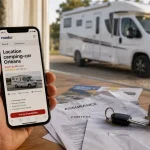 Location camping car Orléans : annonce sur smartphone, assurance et clé