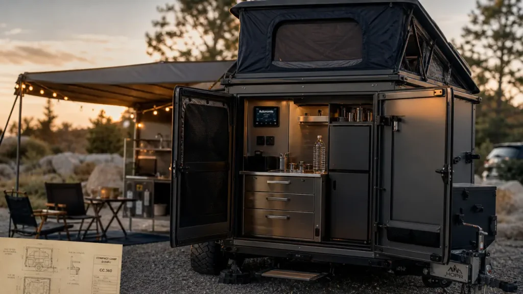 75 litres d’eau, couchage 4 personnes et PTAC à vérifier : ce que vaut une remorque camping