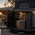 Remorques camping : remorque compacte 75 L d’eau et couchage 4, PTAC à vérifier