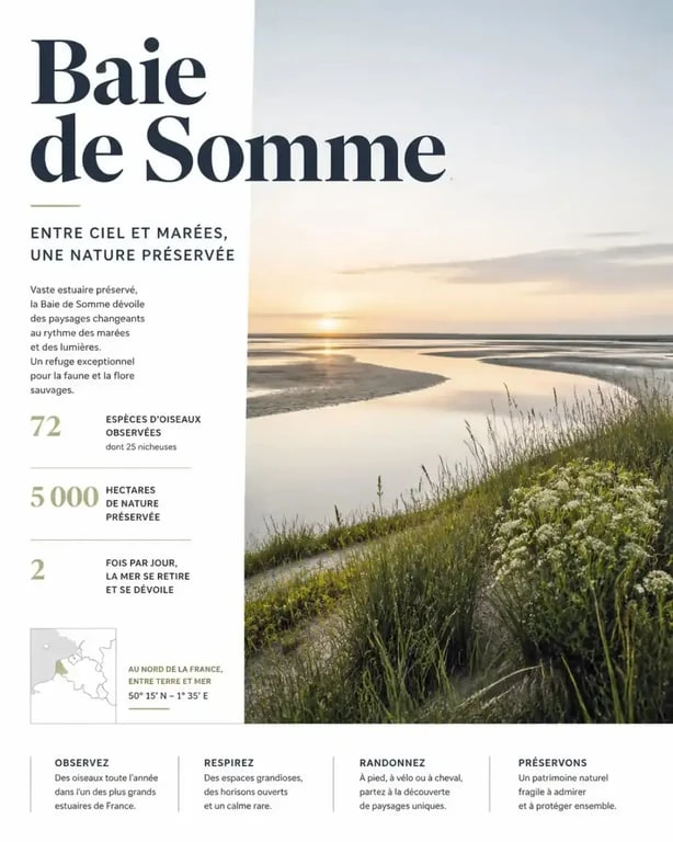 Paysage paisible de la Baie de Somme idéal pour un week end en amoureux haut de france
