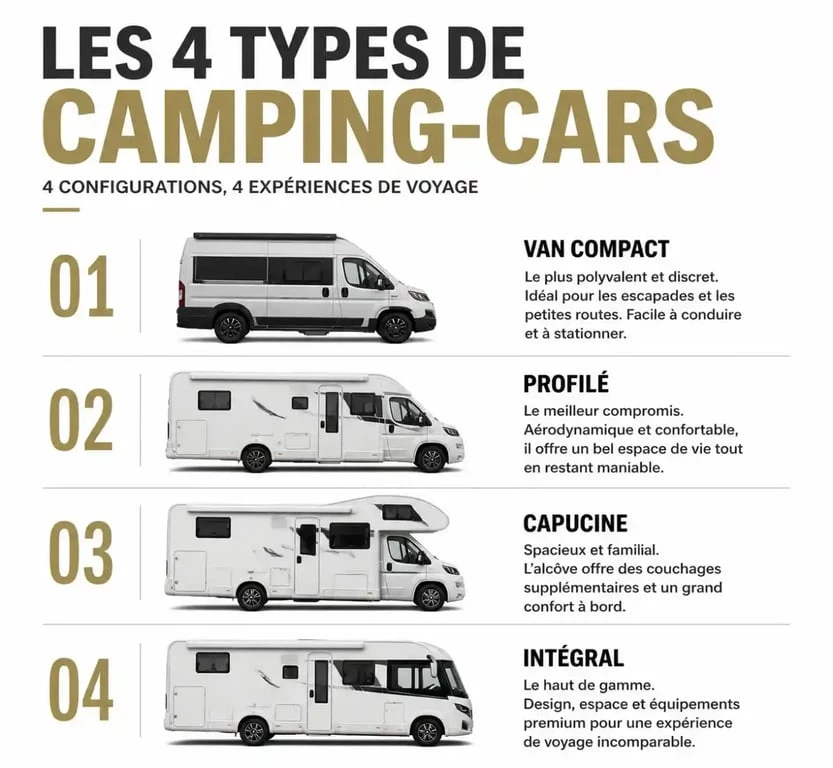 Types de camping-cars pour votre location à Narbonne