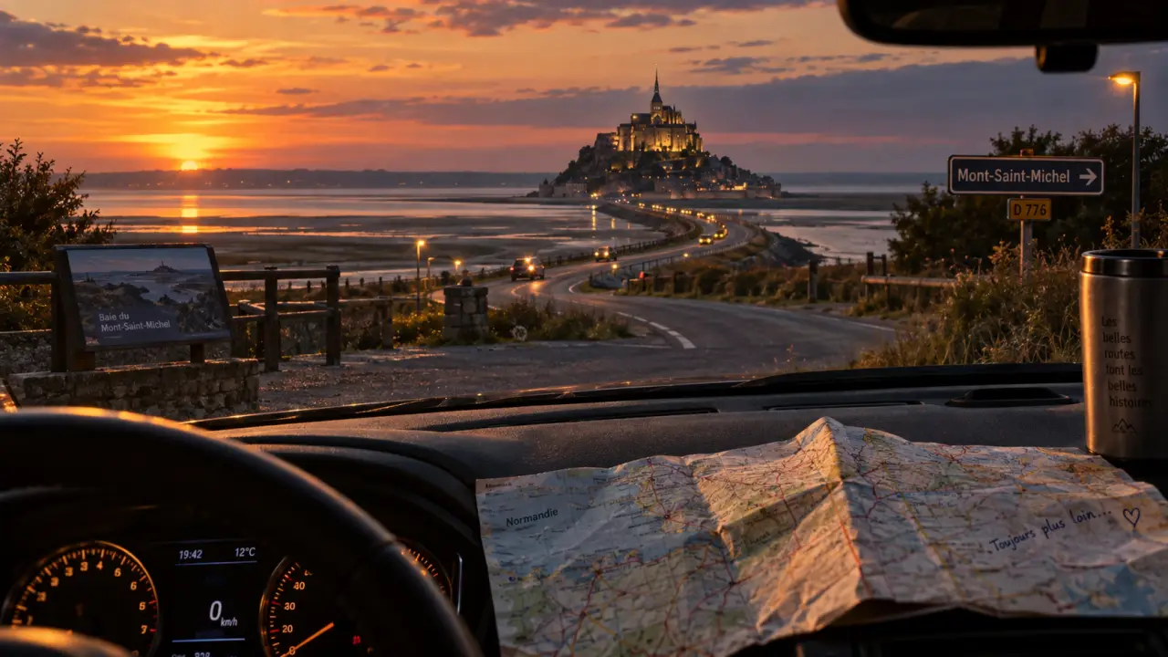 itineraire mont saint michel : parking vers le Mont-Saint-Michel à l’arrivée