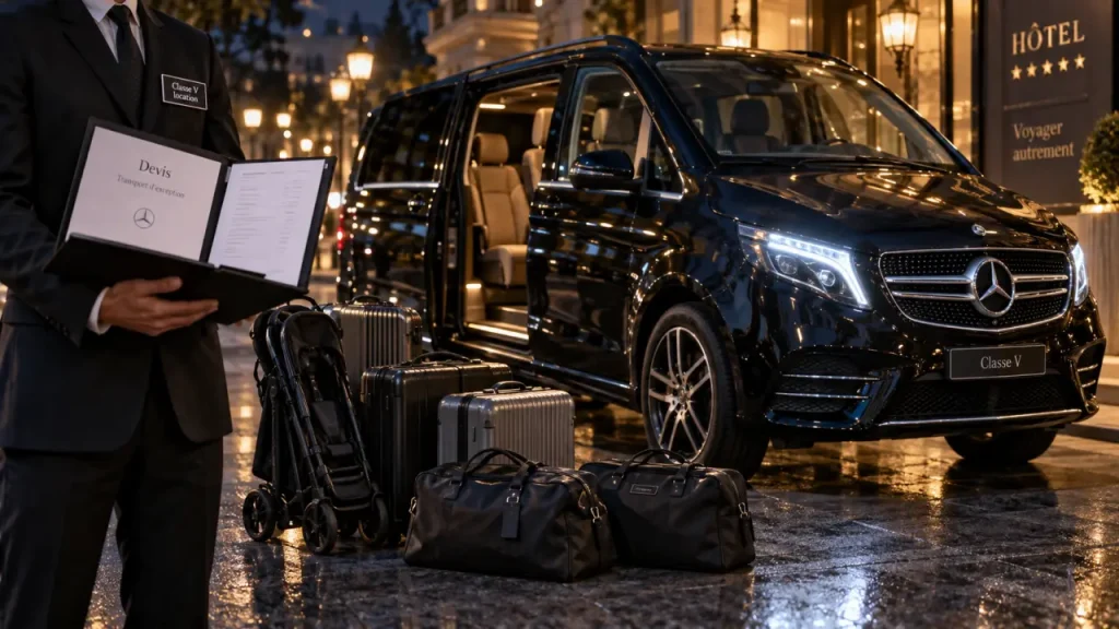 Location Classe V : 8 places et 610 litres de coffre, mais un devis à vérifier