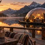 Week end insolite rhone alpes : dôme panoramique au bord d’un lac, spa privatif