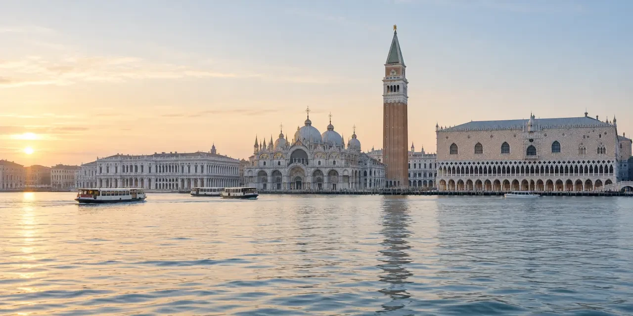 3 jours Venise : vue matinale sur la place Saint-Marc, la basilique et le Palais des Doges